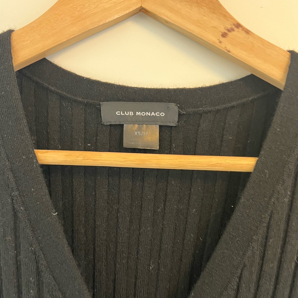 Club Monaco Ribbed Cardigan Dress - Picture 6 of 7